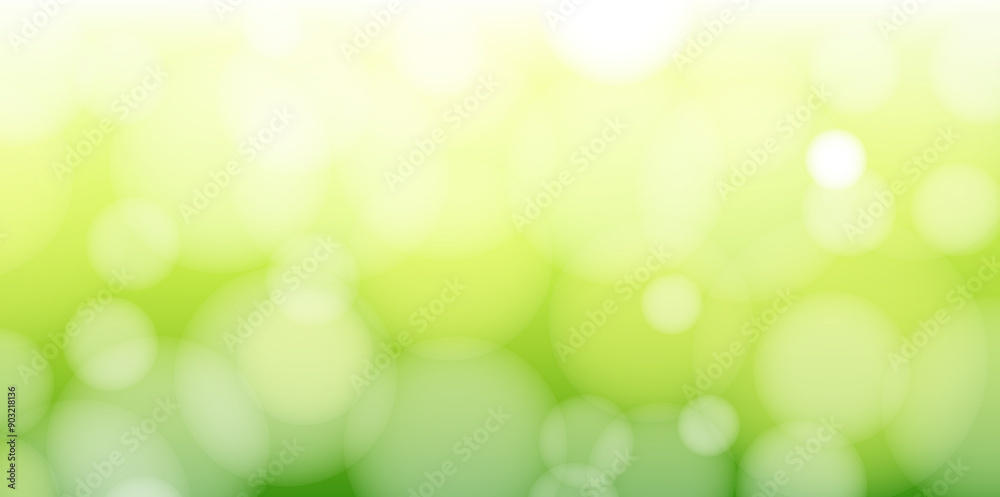 Obraz premium Green Nature Background With Bokeh