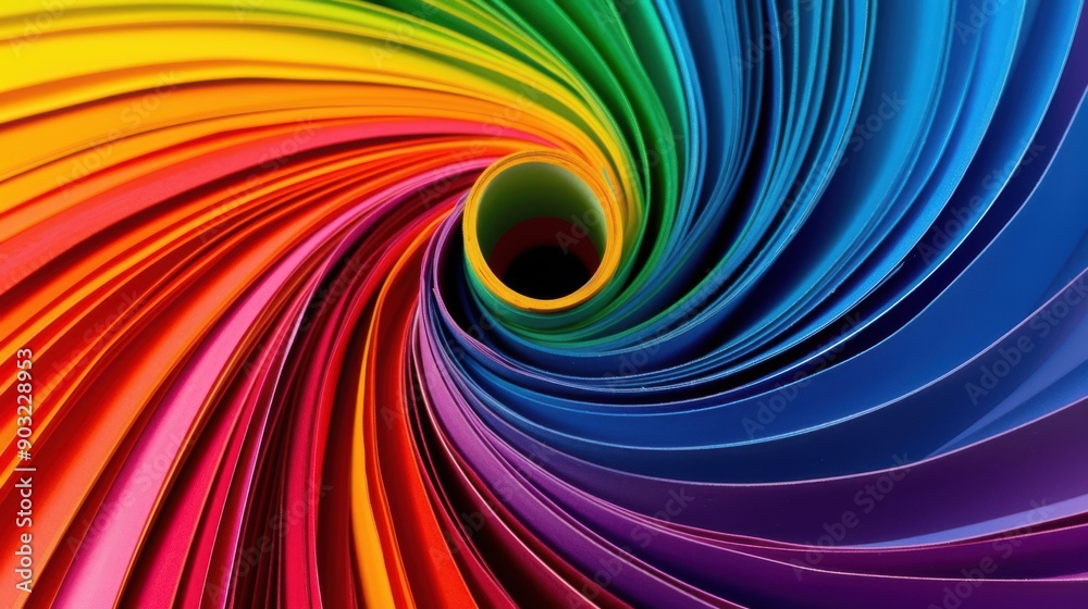 Fototapeta premium A colorful gear with a hole in the middle