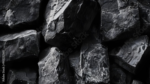 Monochrome image of a group of rocks