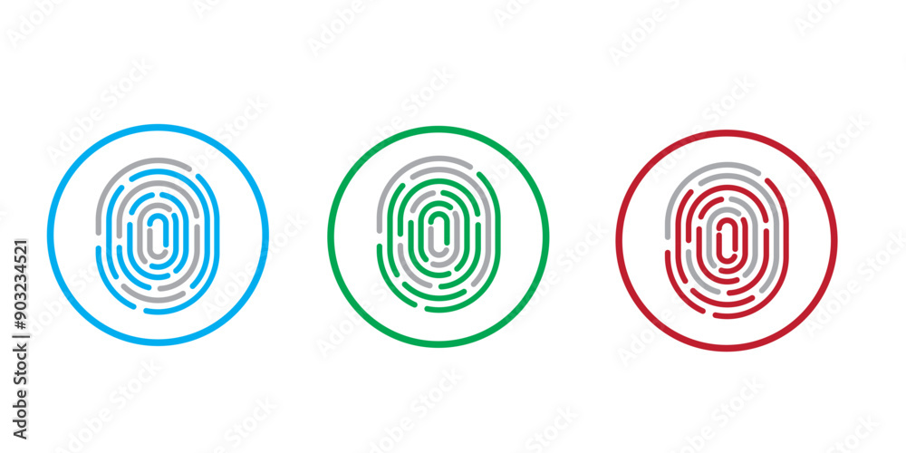 Fingerprint Icon on white Background Fingerprint Icon on white Background