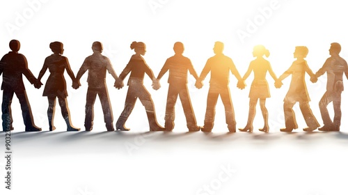 Group of people supporting each other