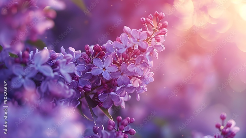 Purple lilac flowers in spring garden Purple lilac flowers in spring garden