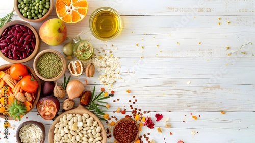Winter vegetarian and vegan food cooking ingredients