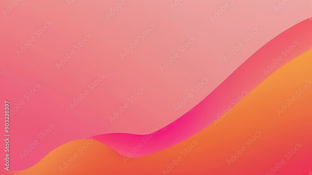 Fototapeta premium Pink and orange gradient abstract wavy fluid background design