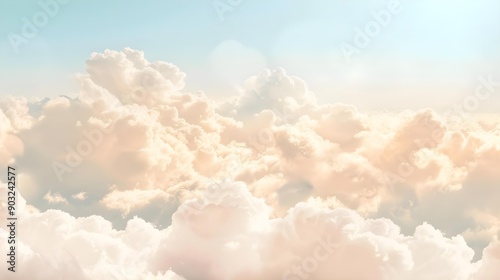 Fototapeta Naklejka Na Ścianę i Meble -  Soft warm pastel clouds background