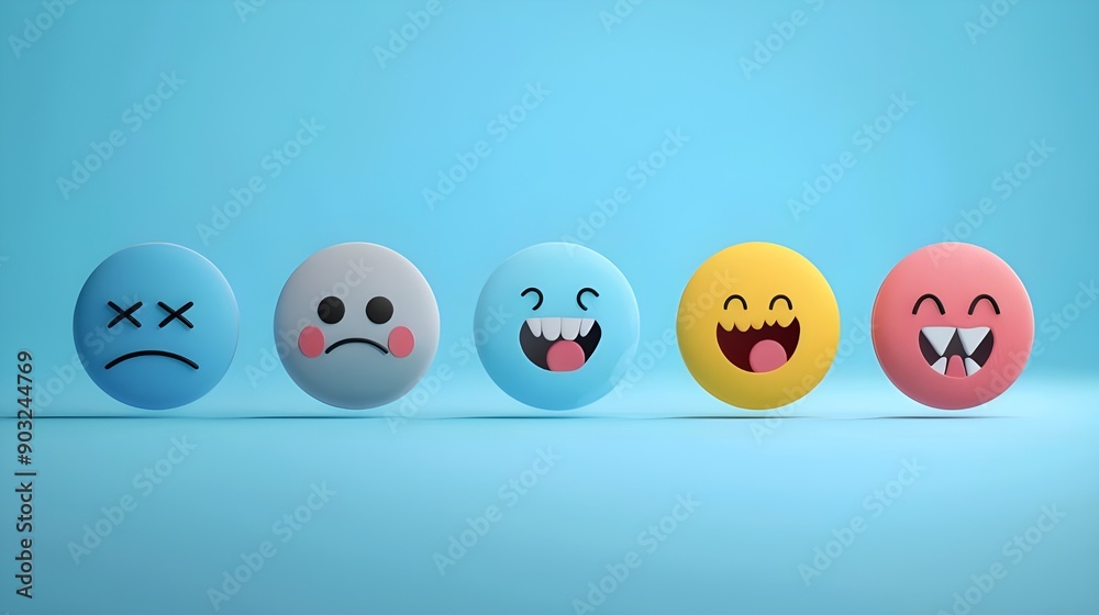 Feedback Concept with Emoticon Emoji Design. Feedback Concept with Emoticon Emoji Design.