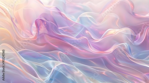 Wavy ethereal background with soft pastel hues