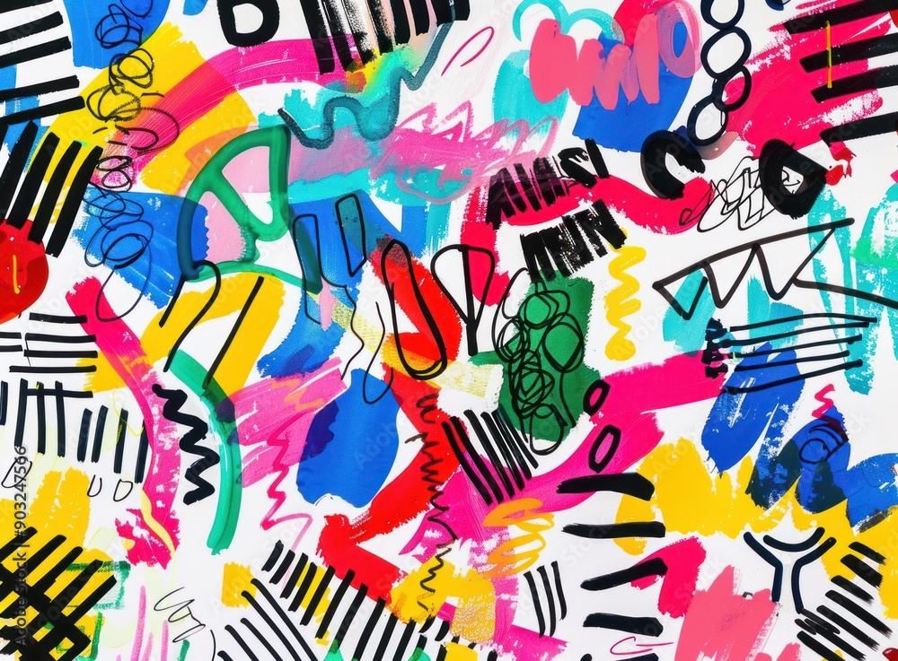 Abstract Colorful Art with Bold Lines and Shapes Abstract Colorful Art with Bold Lines and Shapes