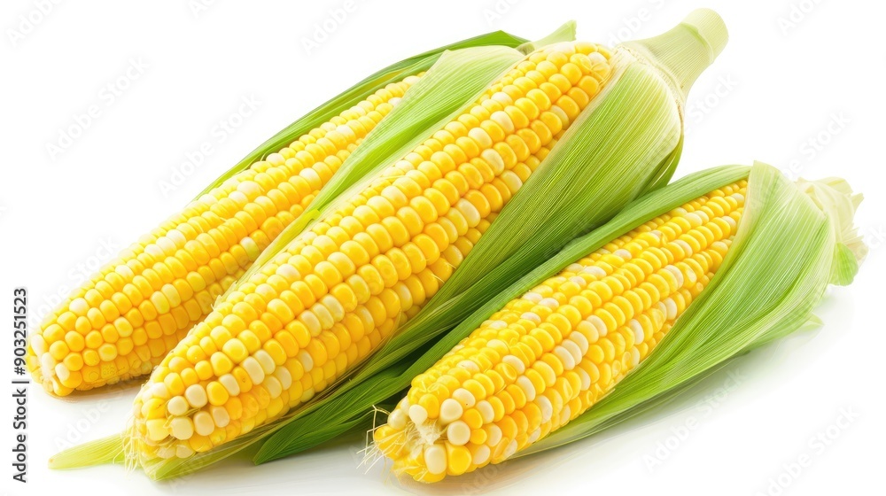 Fresh Sweet corn isolated on white background Fresh Sweet corn isolated on white background