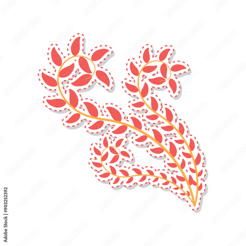 Autumn leaves sticker icon Vector Autumn leaves sticker icon Vector