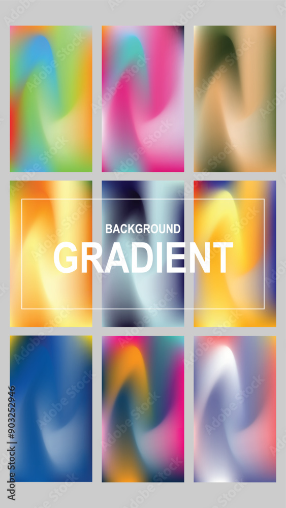 Fototapeta premium abstract background gardient vector set