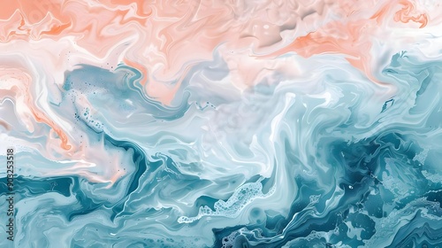 Abstract flowing river water texture with pastel colors