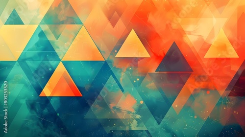 Abstract geometric background with triangles