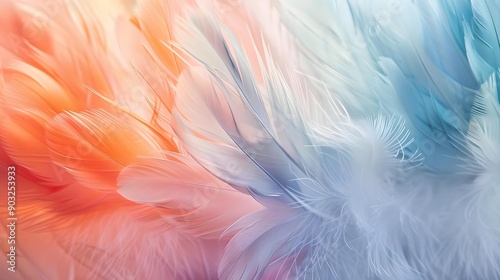 Blurred bird feathers for background texture