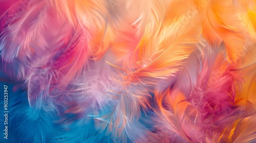 Blur Bird feather texture background