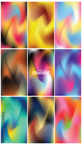 abstract background gardient vector set