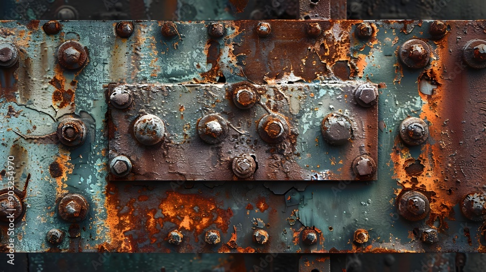 Grunge textures with metal rust and patina effect Grunge textures with metal rust and patina effect