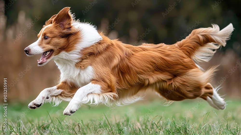Happy brown border collie dog galloping in open field pictures Happy brown border collie dog galloping in open field pictures