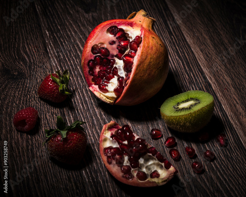 Fruit on a Wooden Table top