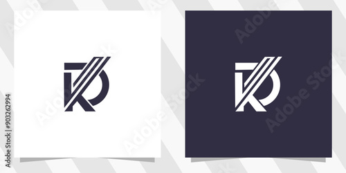 letter dk kd logo design vector
