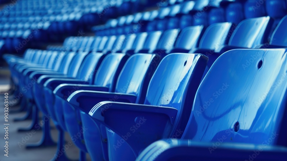 Fototapeta premium Blue Seats in Stadium
