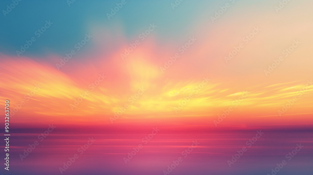 Fototapeta premium Vibrant Sunset Inspired Abstract Blurred Background with Gaussian Noise Effect