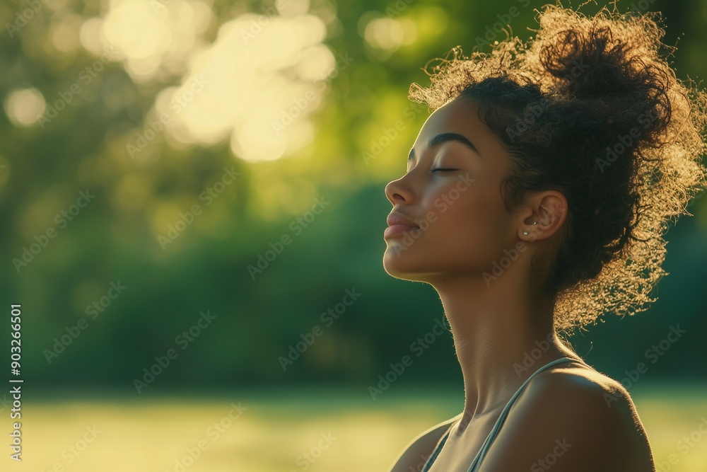 portrait of a woman meditating portrait of a woman meditating