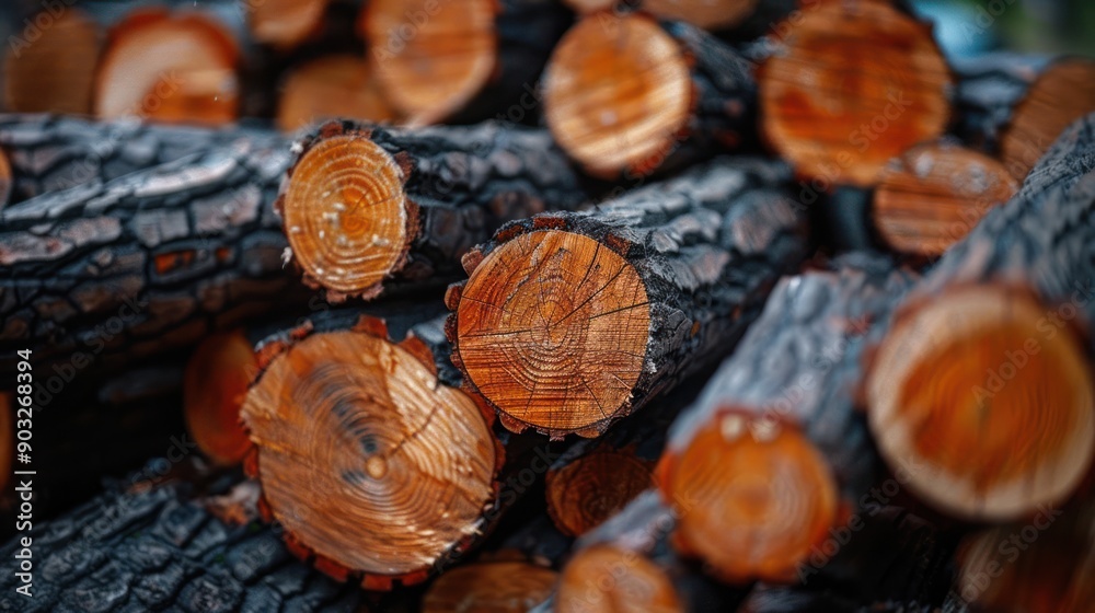Stack of Pine Firewood for Cozy Winter Nights Stack of Pine Firewood for Cozy Winter Nights