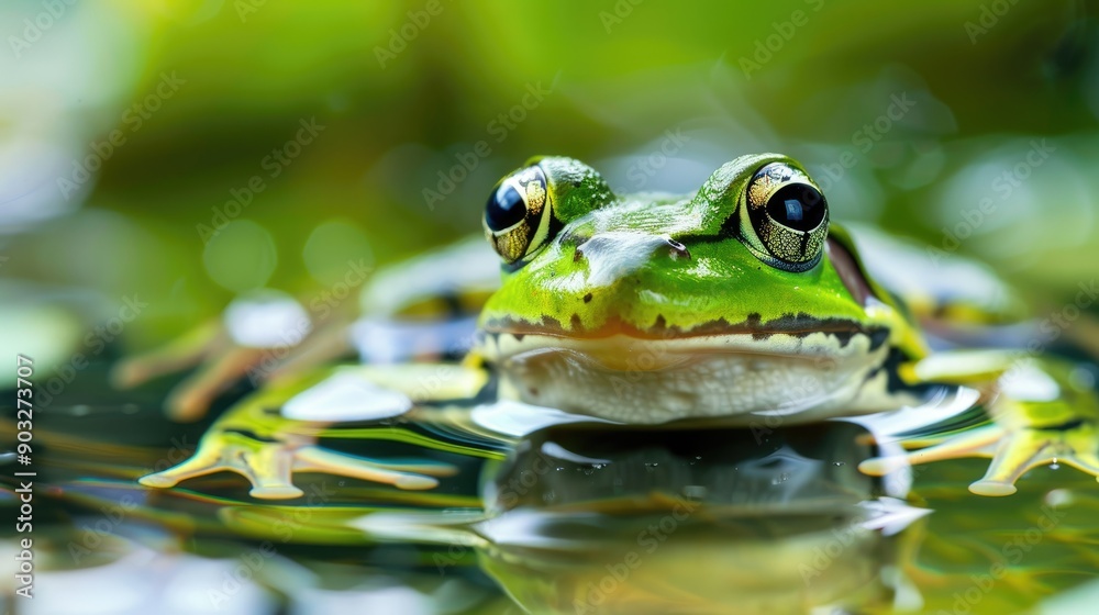 Close up of a pipa frog in water Close up of a pipa frog in water