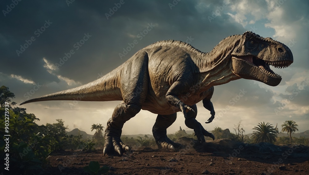Fototapeta premium Unearthing the hidden marvels of the prehistoric world and its remarkable dinosaur creatures