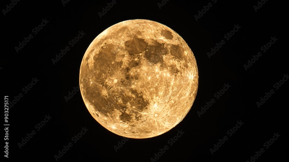 Naklejka premium Beautiful Full moon captured through canon 60d 70 300