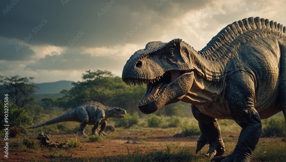 Fototapeta premium Exploring the ancient past and the incredible creatures that once roamed it