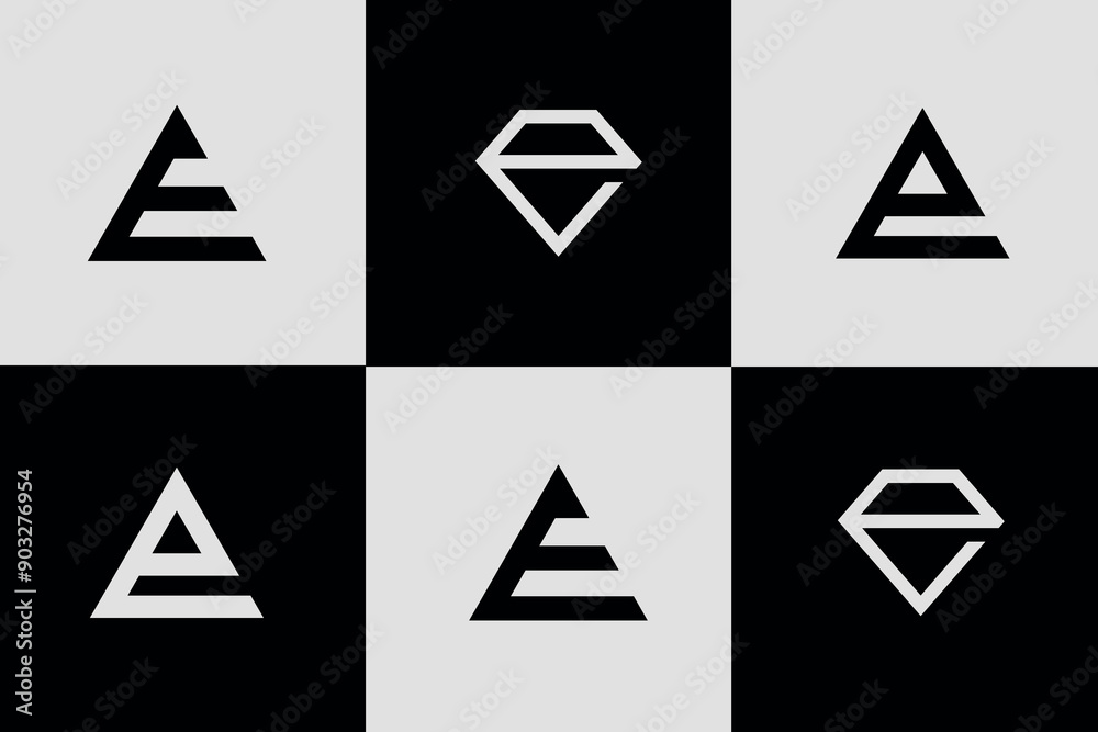 abstract triangle E letter logo, Geometric letter E G logo design mountain peak vector abstract triangle E letter logo, Geometric letter E G logo design mountain peak vector