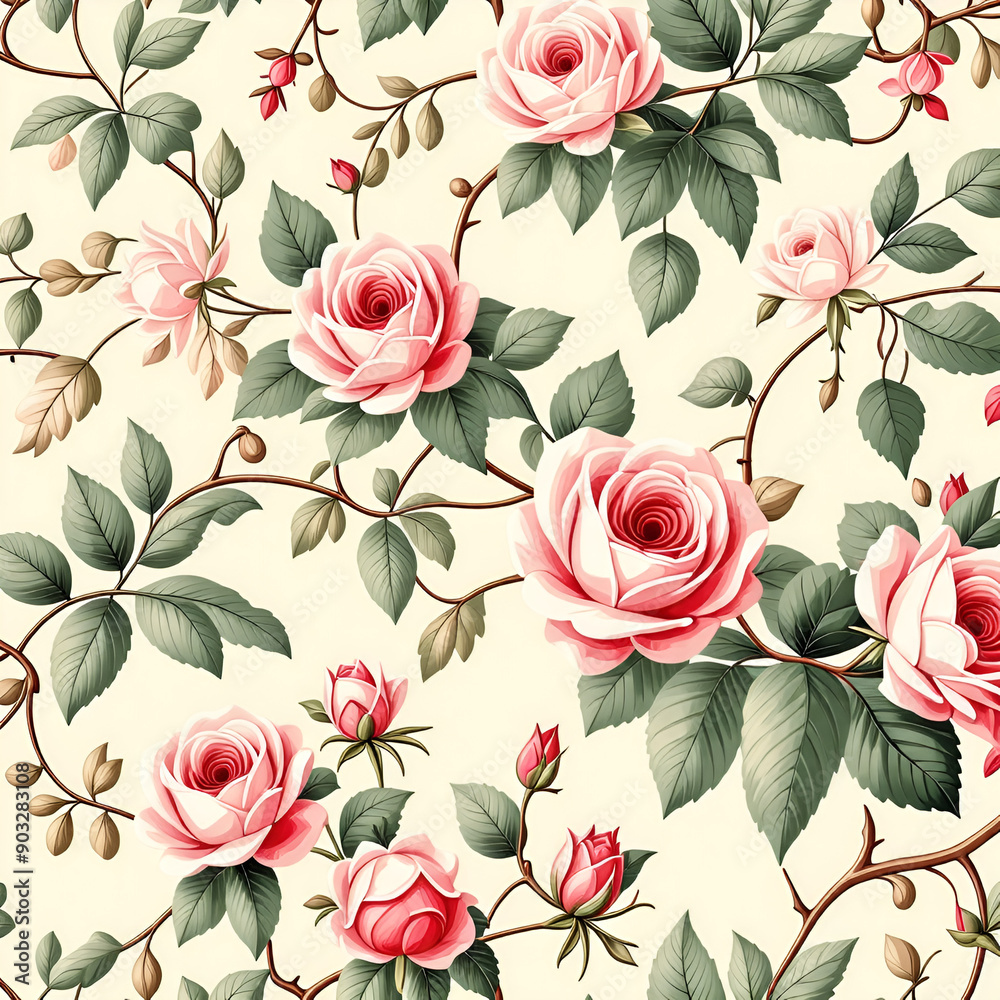 seamless pattern with flowers