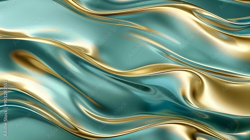 Abstract luxury background with gold and blue waves Abstract luxury background with gold and blue waves