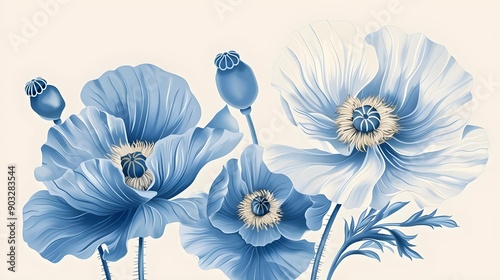 Vintage vector botanical illustration set