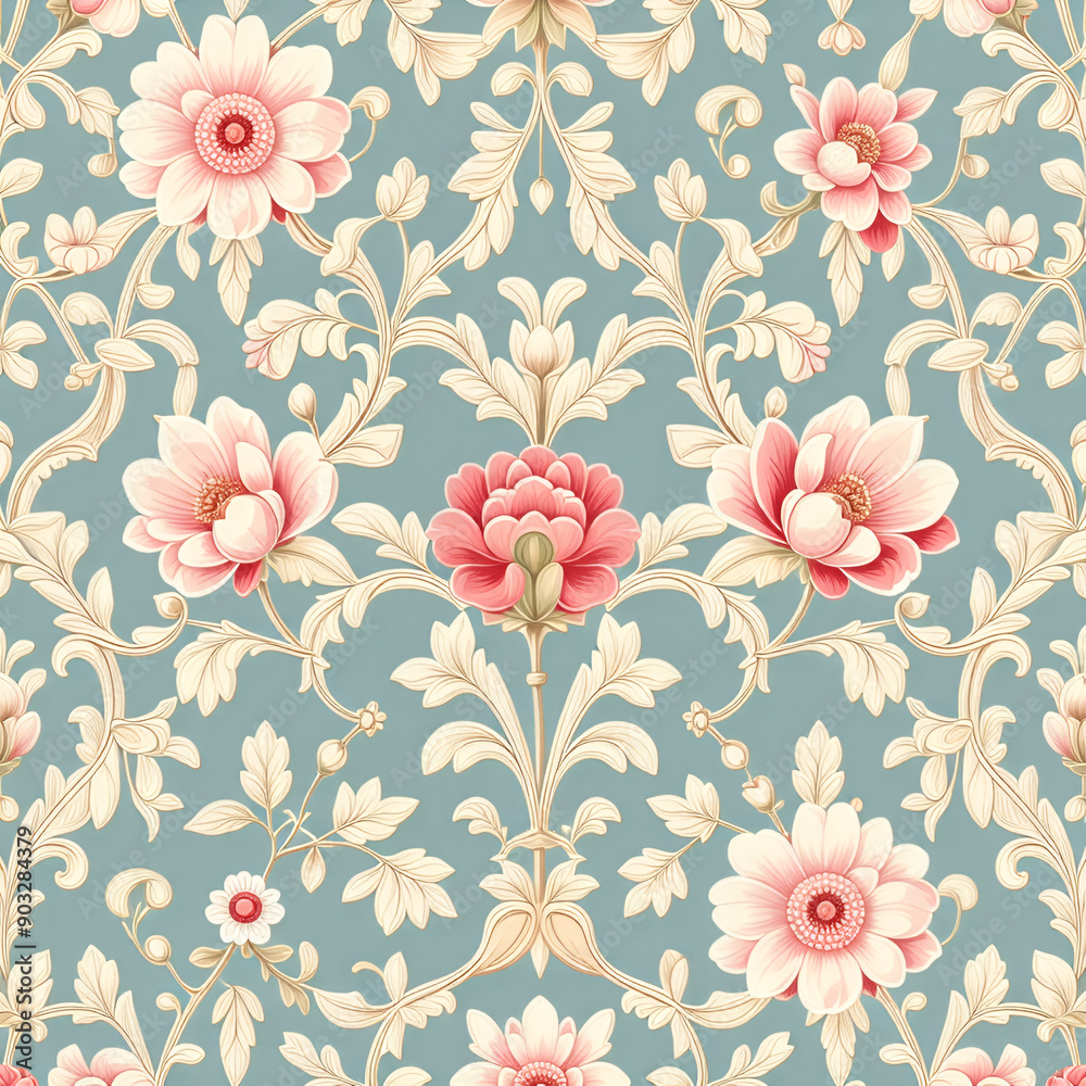 custom made wallpaper toronto digitalseamless pattern with flowers