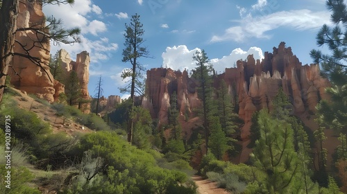 Awe-inspiring rock formations in Bryce Canyon