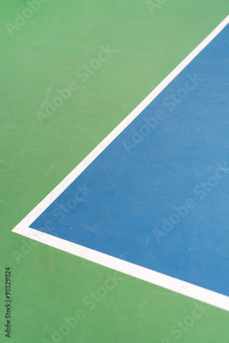 Closeup of a pickleball court