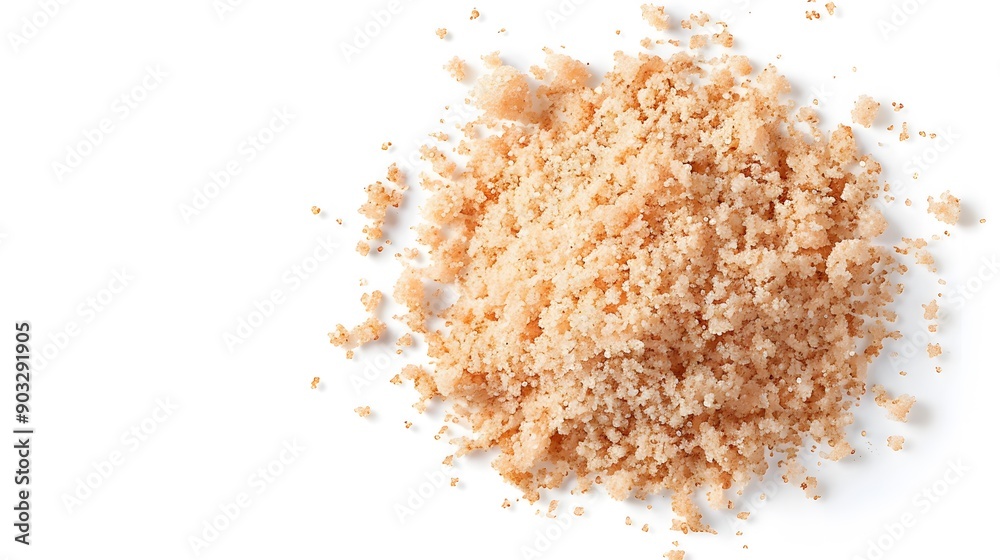 pile of sand on white