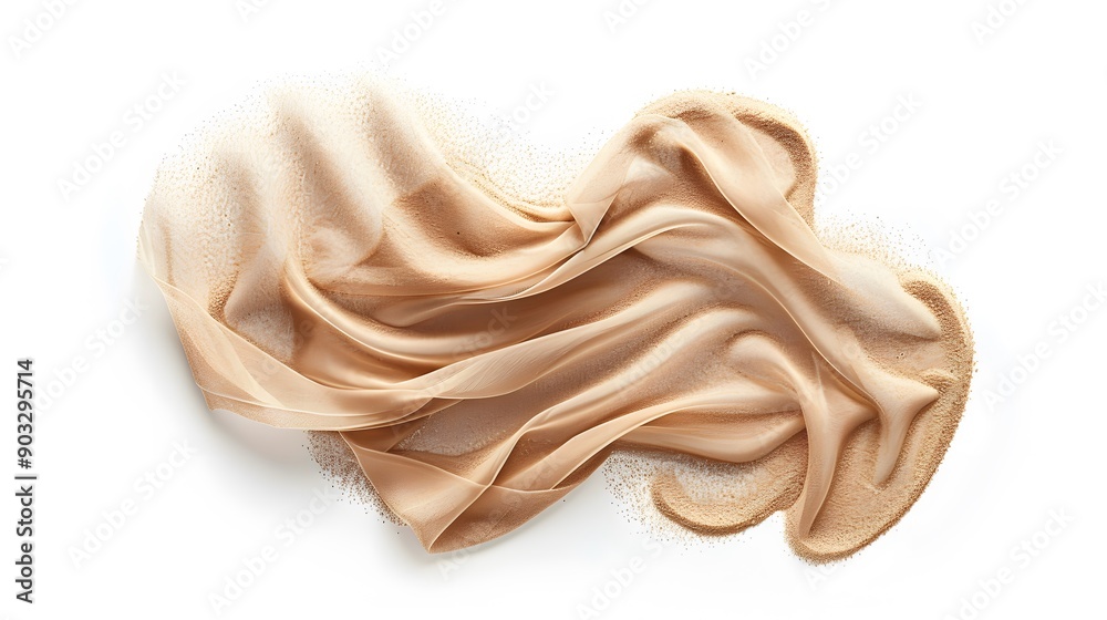 pile of sand on white