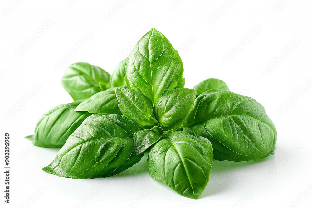 Fototapeta premium Sweet Basil on white background