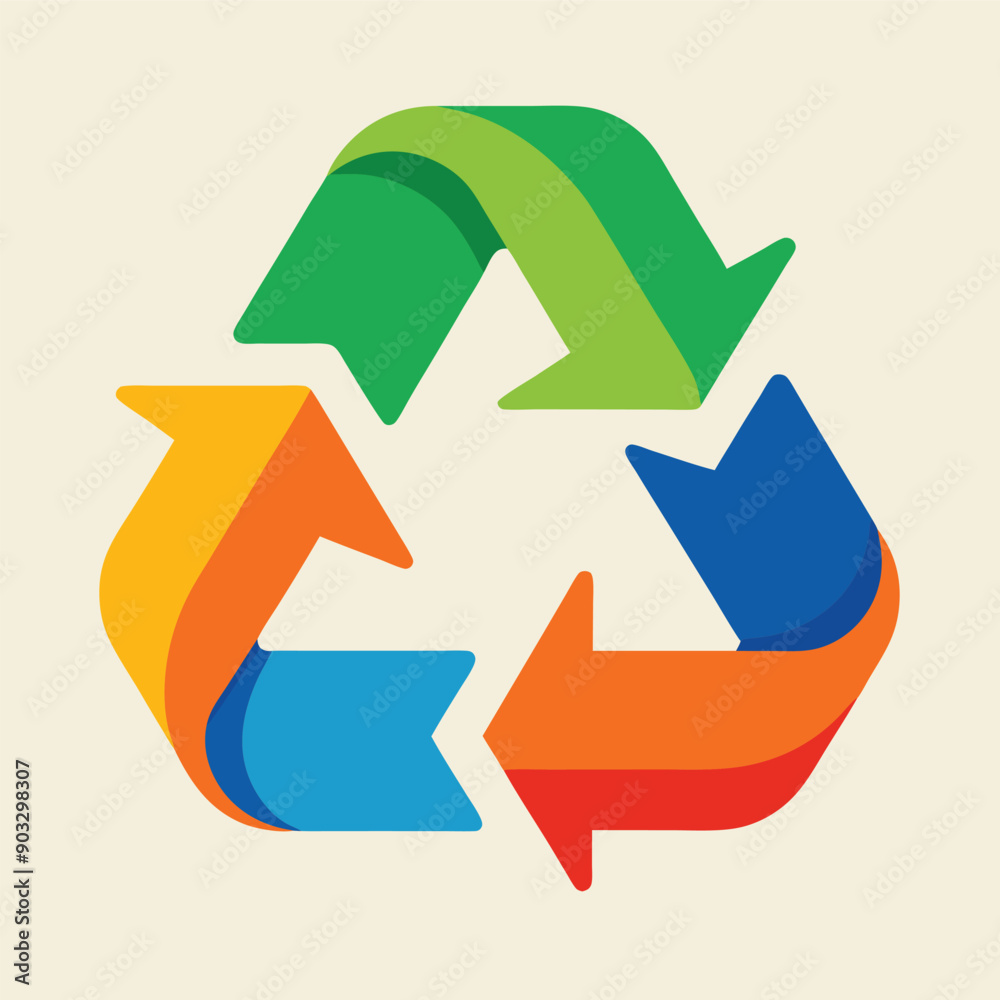 illustration of a recycling symbol illustration of a recycling symbol