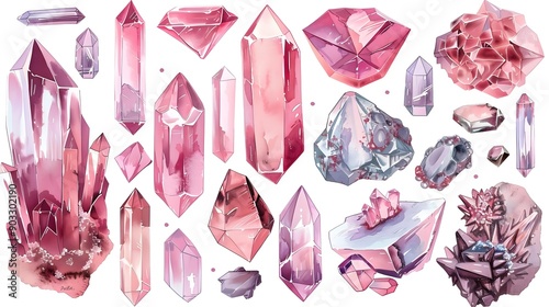 Rose Quartz Gemstone Crystals