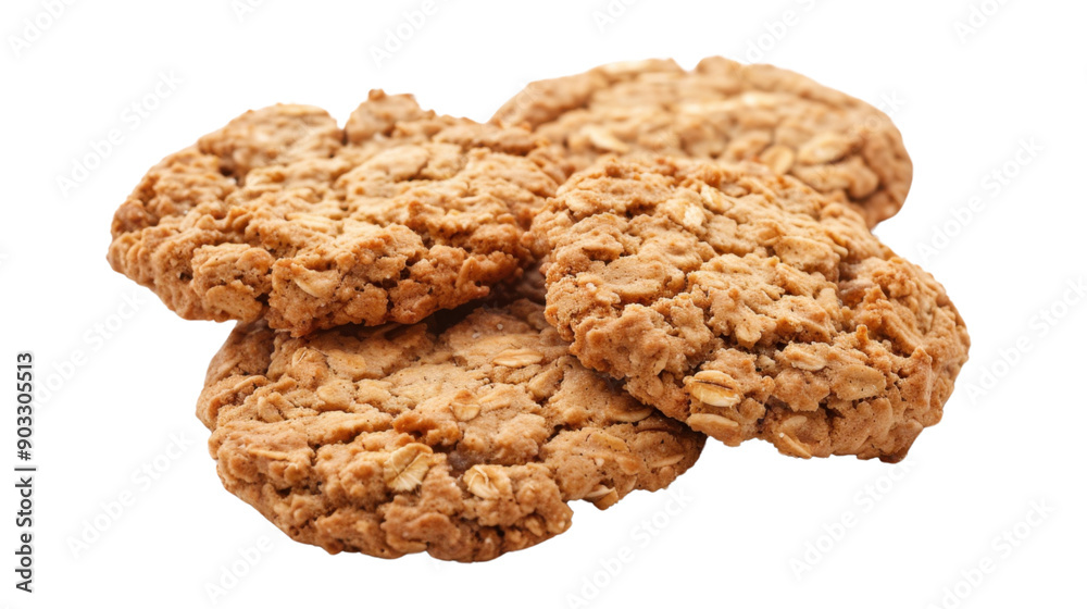 Oatmeal cookie on transparent background Oatmeal cookie on transparent background