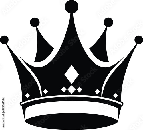 A Crown, Black and White