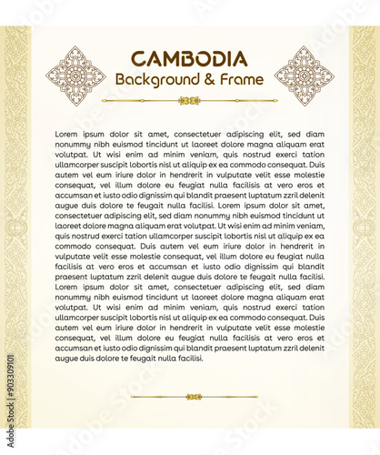 Khmer Background and Frame