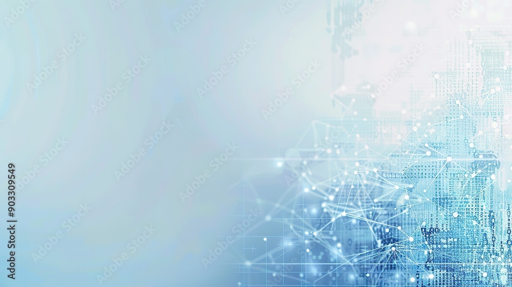 Abstract Blue Digital Network Background Abstract Blue Digital Network Background