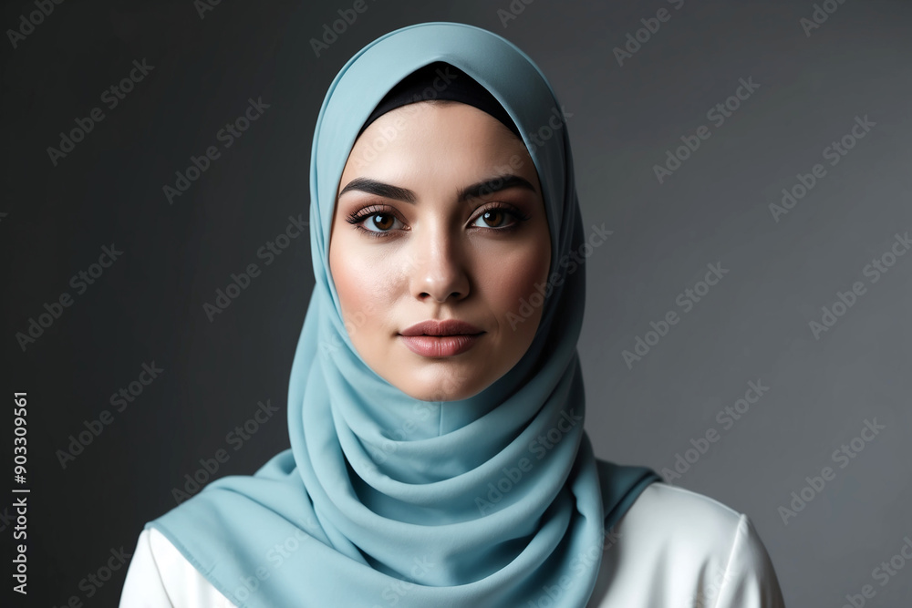 close up portrait of beautiful young American muslim female model with healthy skin close up portrait of beautiful young American muslim female model with healthy skin