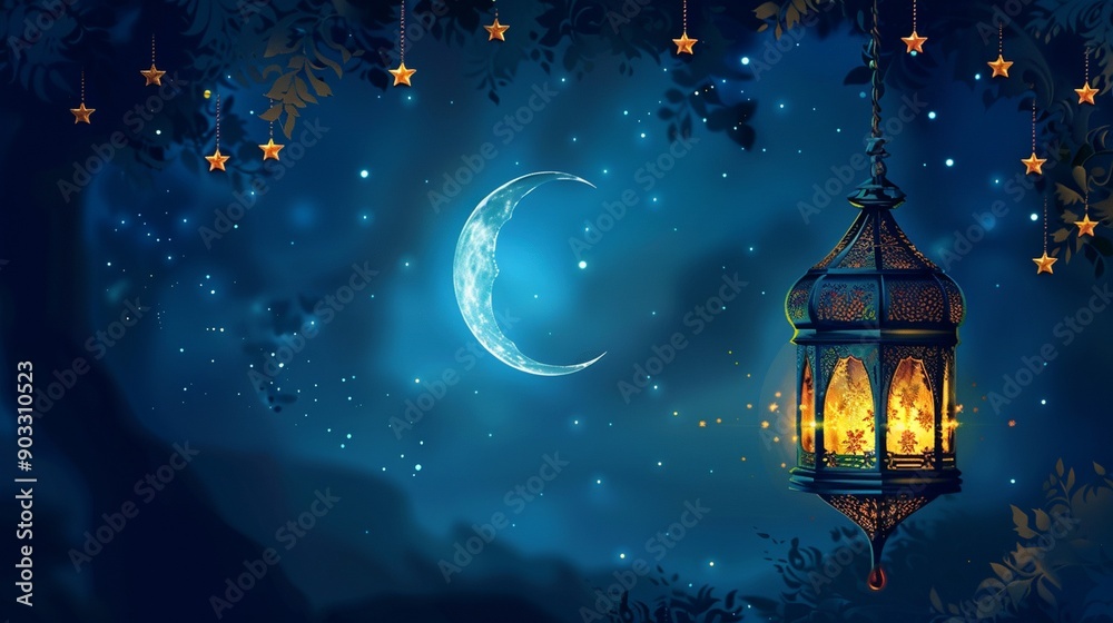 Islamic background with colorful lantern light, Ramadan background, Eid background Islamic background with colorful lantern light, Ramadan background, Eid background